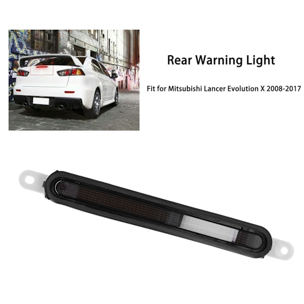 12VDC 3. jarruvalo punainen LED 8334A065 sopii Mitsubishi Lancer Evolution X 2008‑2017 Savunharmaa linssi