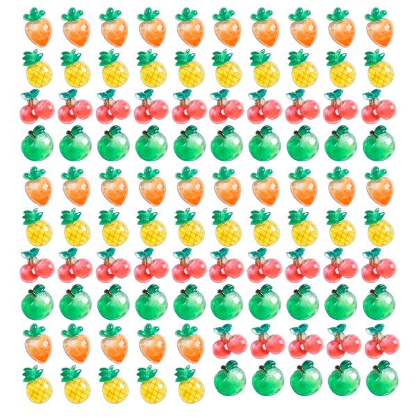 100 kpl Fruits Resin -tarvikkeita tee-se-itse scrapbookingiin