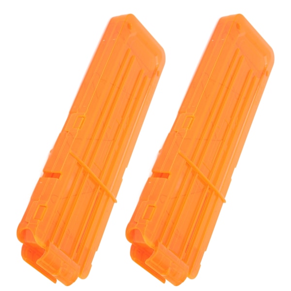 2 ST Mjuka Magasin 15 Dart-Klipp för Mjuka Skjuttleksaker Patronklipp Plastleksakstillbehör Orange