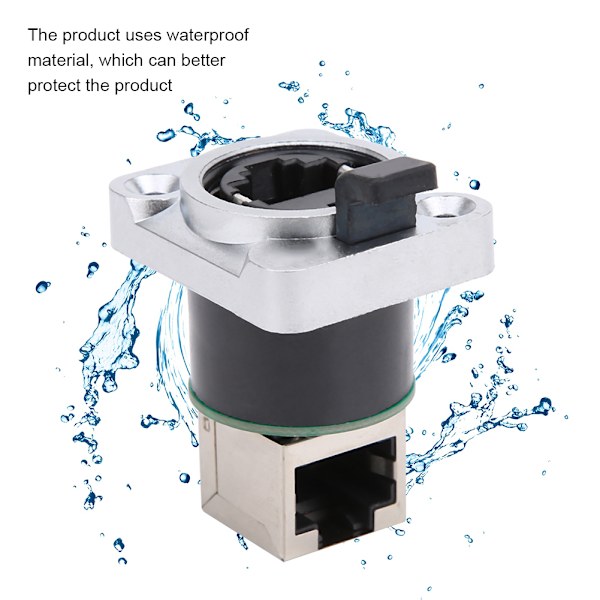 RJ45 Vinklet Stik Vandtæt Rund Isolator PA Materiale YT‑RJ45 Aviation Stik