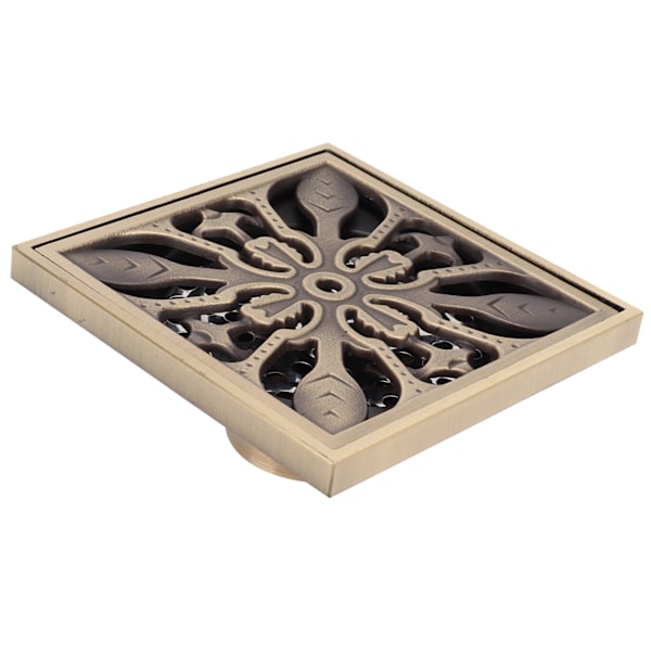 10x10cm Golvbrunn Antik Koppar Deodorant Duschbrunn för Hem Hotell Badrum Toalett