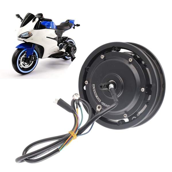 10in Brushless Disc Brake Wheel Hub Motor 1200W 1250RPM IP54 Waterproof for Electric Bike Scooter Motorcycle