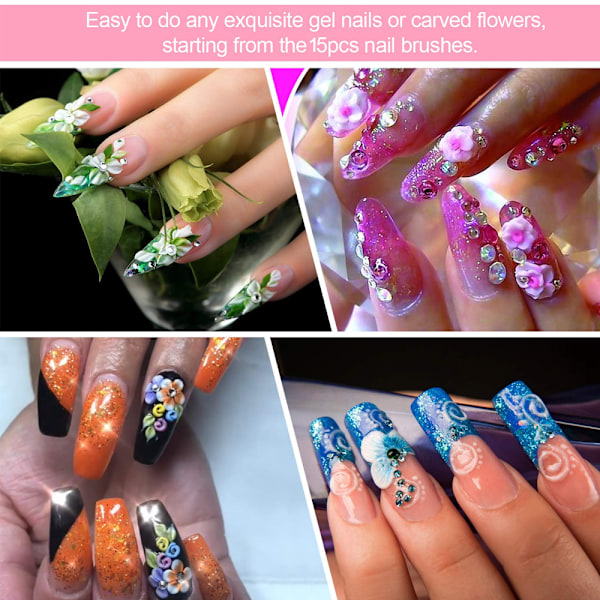 Elegant Nagelkonst Kit, Kolinsky Hårborste För Professionell Nagelformning, Akryl Nagelkonst UV Gel Verktyg Med Precision I Formning Och Kreativitet