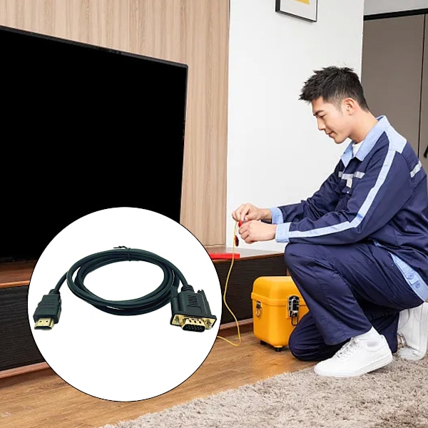 Avancerad HDMI till Dvi-D Adapter, Konvertera Digitala Signaler för Högupplöst Monitorsprojektion, Överlägsen Konduktivitetskabel & Adapter Säkerställer