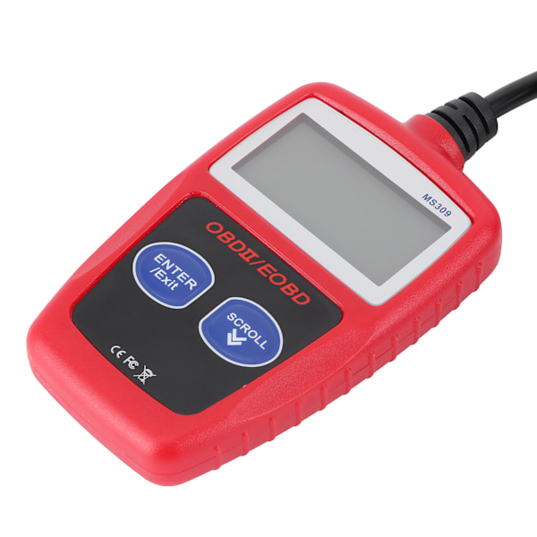 Auton moottorin diagnostiikkaskanneri OBD2 Vikahavaintolaite Taustavalaistu LCD-näyttö Autotyökalu MS309