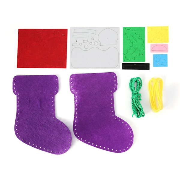 Piirretty joululahjasukkapussi DIY-sukat joulukuusen ripustuskoriste