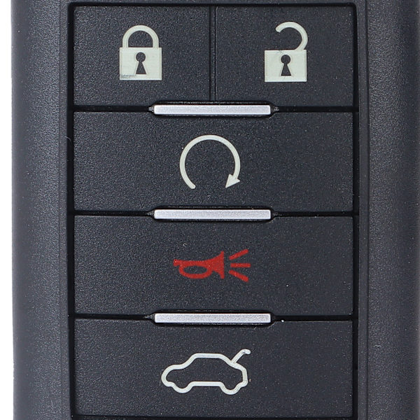 Smart Key med 5 knapper og lille nøgle M3N5WY7777A Udskiftning til Cadillac CTS 2008‑2013