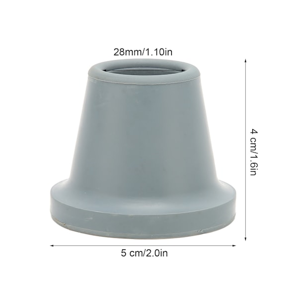 Krykke Spidser Universal Grå Runde Skridsikker 28mm Indvendig Diameter Vandrestok Spidser til Krykke Tilbehør