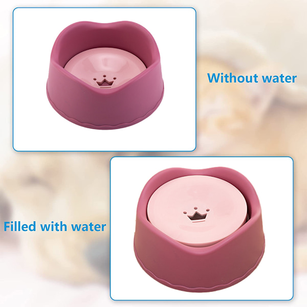 Vandskål til kæledyr med flydende disk spildsikker vandskål, langsom