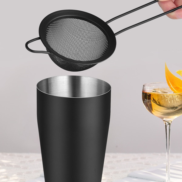 Rustfritt stål cocktail shaker flaske sett, inkludert