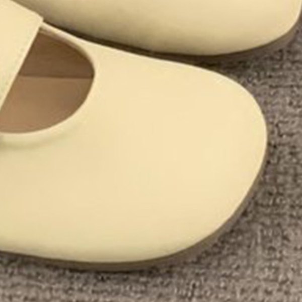 Naisten kengät leveällä hihnalla Yksinkertainen Pelkistetty söpö Elegantti Tyylikäs Liukumaton Pehmeä pohja Retro-balleriinat Lahja Aprikoosi 36