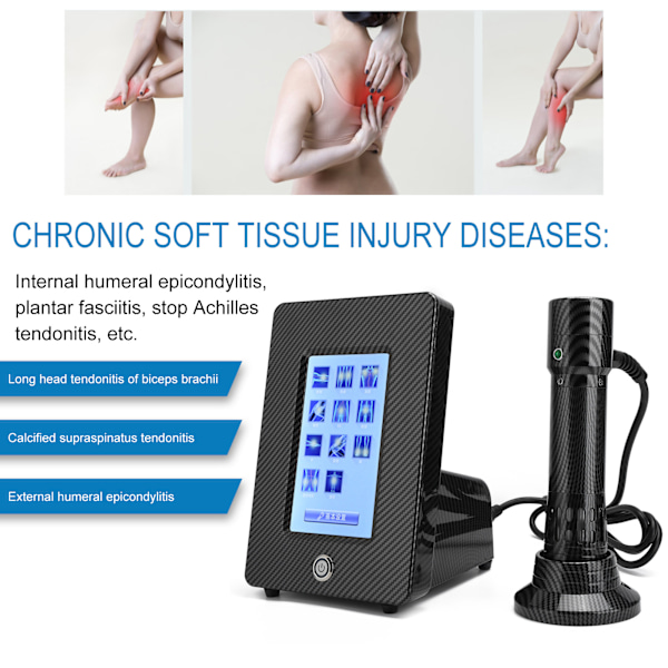 ED Shockwave Terapi Fysioterapi Instrument Smertelindring Dyb Massage Afspændingsmaskine 110‑240VUK Stik