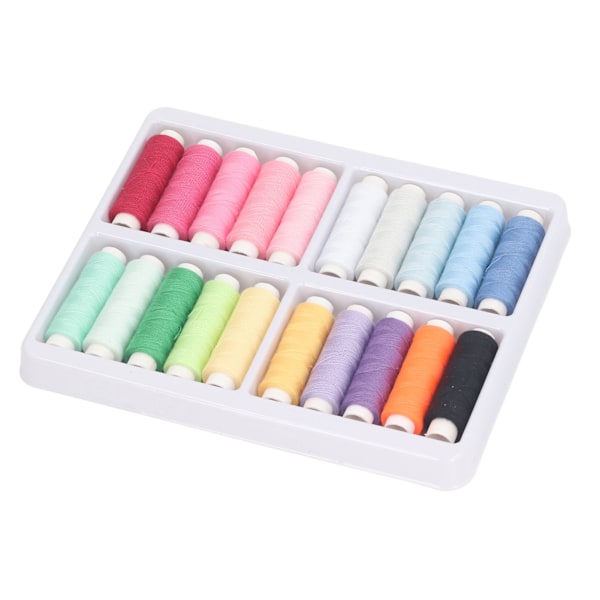 20 Färger Sytrådar Kit 100m Polyester Sytråd Mångsidiga DIY Sytrådsspolar för Att Göra Kläder Hantverk 20 Färger Färgat Set