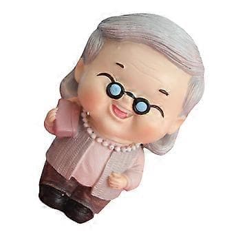 Besteforeldre Resin Statue Eldre Figurer Dekorativ Pynt til Kake
