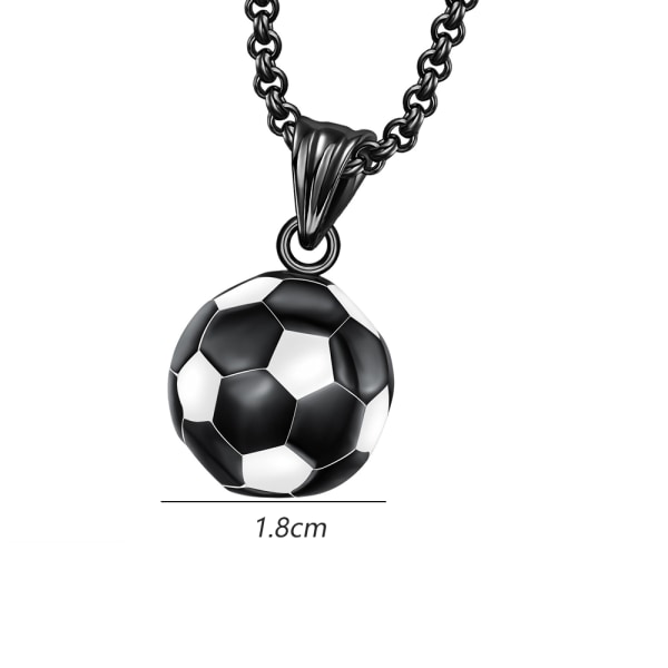 Football Pendant Fashion Men's Necklace Stainless Steel Necklace