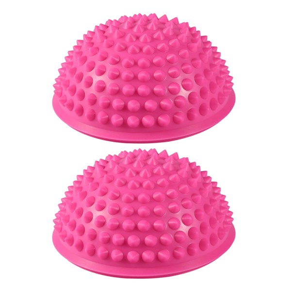2 kpl Puolipyöreät PVC-hierontapallo Jooga-pallot Fitness-harjoittelu Kuntosali Hieroja (Vaaleanpunainen)