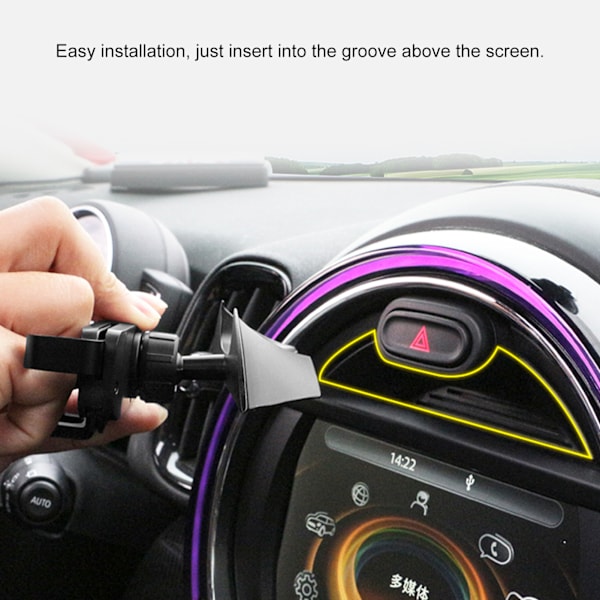 Central Control Telefonholder GPS Navigation Beslag Montering Støtte 4‑6.5in Skærm til F54 F55 F56 F57 F60 Biler