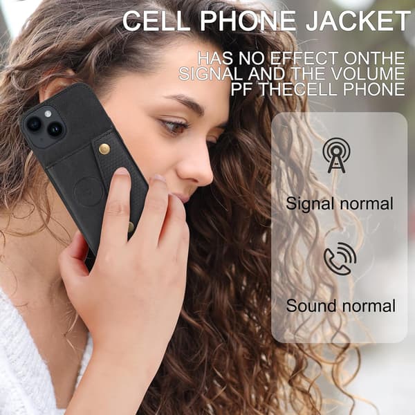 Kompatibel med Apple iPhone 13 Mini Deksel [Kort Design + Telefonholder]