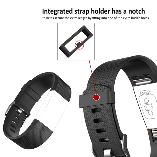 Classic Edition-remmer for Fitbit Charge 2, metallspenner problemfri installasjon med spenne i rustfritt stål for daglig bruk