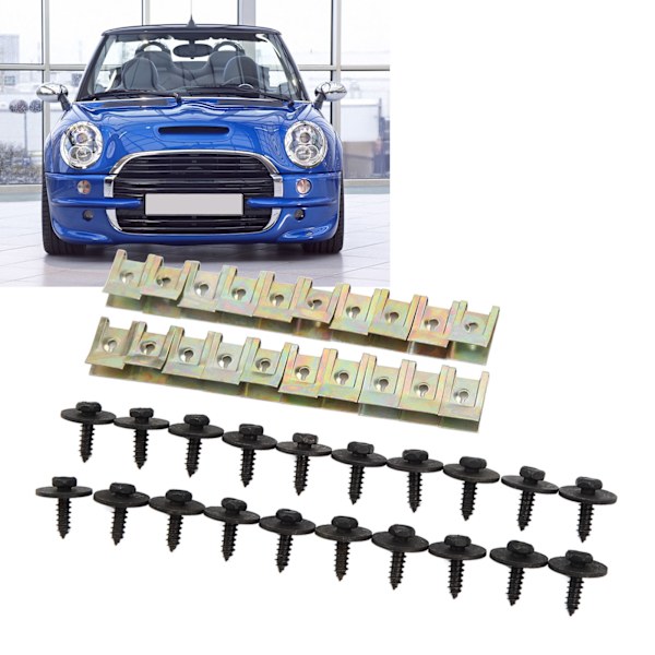 40 kpl Moottorin Alustan Suojakilven Kiinnikkeitä Vaihteiston Kannen Suojakilven Lokasuojan Kiinnikkeille R50 R52 R53 R55 R56 R57 R60