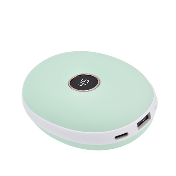 Handvärmare Dubbelsidig Uppvärmning Intelligent Temperaturkontroll Mini Portabel USB-Laddning Elektrisk Värmare Grön