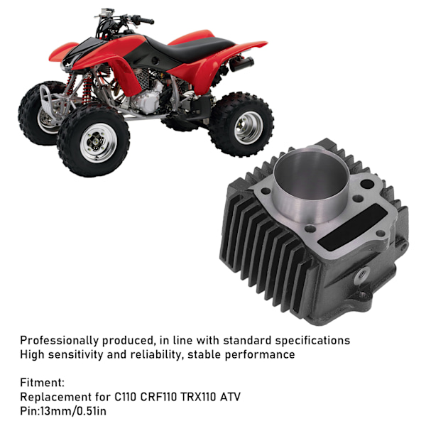 54mm Cylinderpakning Stempelringe Sæt Motordele Udskiftning til C110 CRF110 TRX110 ATV