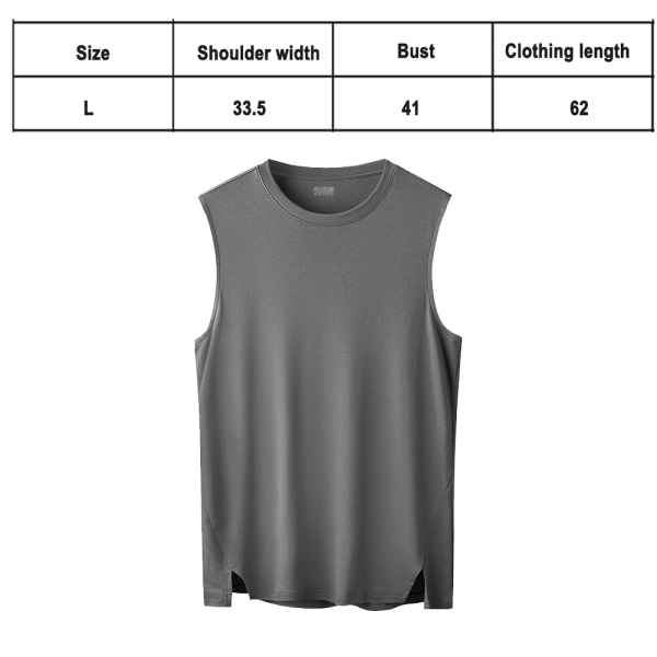 Ærmeløse trænings-sportsskjorter til mænd Løbe-tanktop bløde