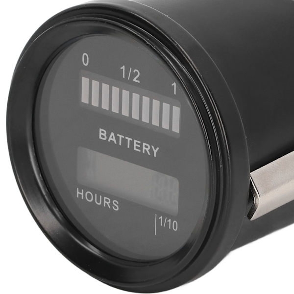 Digital Batteriindikator Timräknare Multifunktionell Mätare IP65 Vattentät för Elbilar Vagnar Gräsklippare