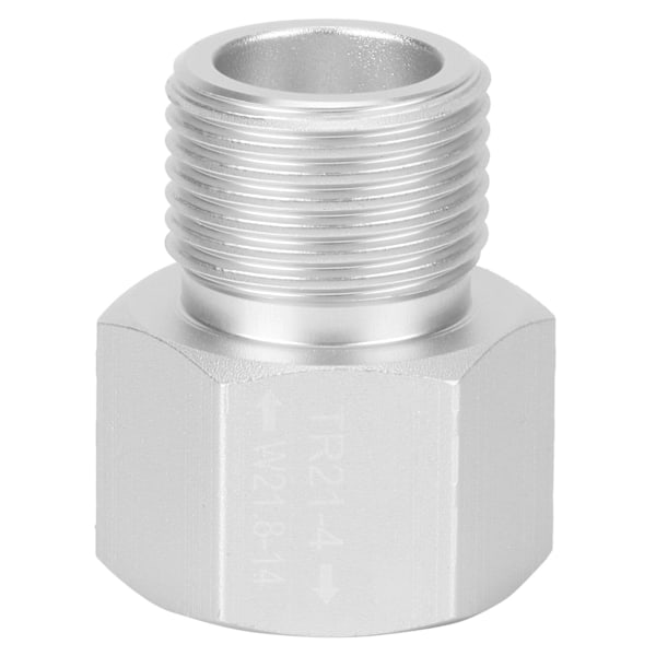 TR21x4 till W21.8‑14 Adapter Aluminium Soda Cylinder CO2 Tank Konverter Silver