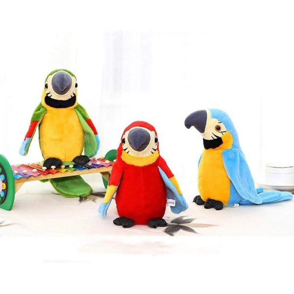 Sjovt talende papegøje gentagende plyslegetøj