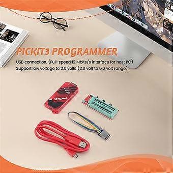 PICKIT3 Programmer + PIC ICD2 PIC Kit 2/3 Programmeringsadapter Universell Programmeringssokkel FZ0508