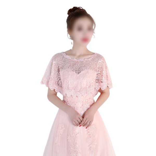 Kvinnor Spets Bröllopssjalar Wrap Bridal Cape Covers Up Evening Pro Style 2