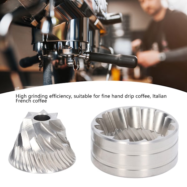Kaffekvern Disk Sliping Kjerne 420 Rustfritt Stål Kaffe Bønne Sliping Disk Kjerne Sett Syv Stjerne Kjegle
