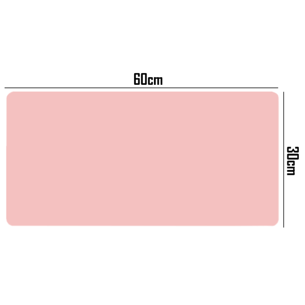 Kaksipuolinen PU-nahkainen pidennetty työpöytä/hiirimatto (pinkki ja sininen)