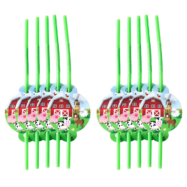 Gårdskufjøs Ranch Kylling Dyr Barnefødselsdag Borddekking Papirbrett Papirkopp Vev Dekorasjon Festartikler 10PCS