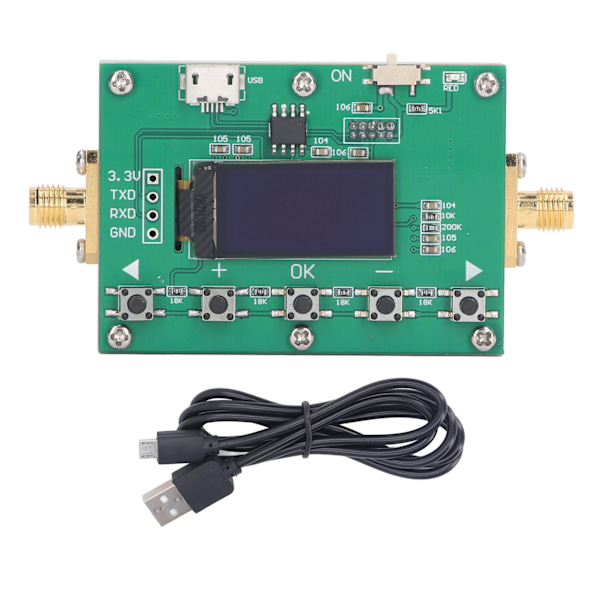 Digital Demper 6G RF Programmerbar Modul 30DB Trinn 0.25DB Organisk Lysdiodeskjerm CNC-Kasse