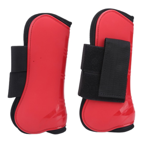 Häst Senor Boots Hästridning Fetlock Skydd PU Skal Häst Senor Skydd Boot Röd Fram XL