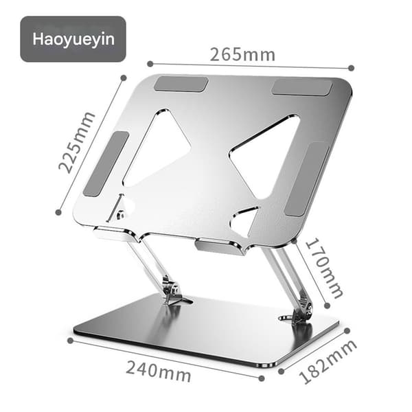 Ergonomisk Justerbart Laptopstativ, Høydejusterbart Laptopstativ med Åpen Design, Sammenleggbart Bærbart Datamaskinheving for Skrivebord, Sklisikkert