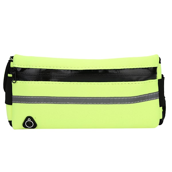Multifunktionell utomhussports midjeväska mobiltelefonförvaringsväska med reflexremsa (fluorescerande grön)