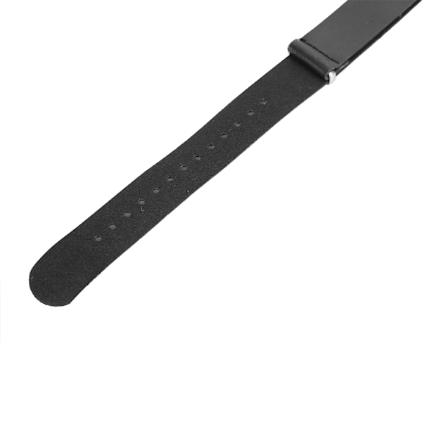20mm PU-läder Armbandsur Rem Justerbar Armband Ersättningstillbehör Svart