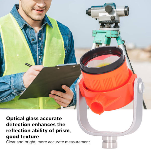 Totalstasjon Prisme med Enkelt Tilt, Høy Nøyaktighet, ABS-Hus, Stor Prisme for Topcon 64mm