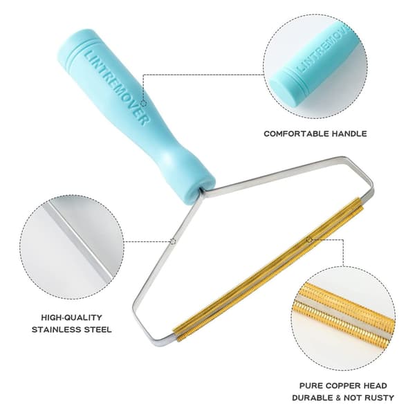 Lint Cleaner Pro, Kattehårfjerner med Multi-Stoffkantdesign for Møbler, Kattetårn (Blå)