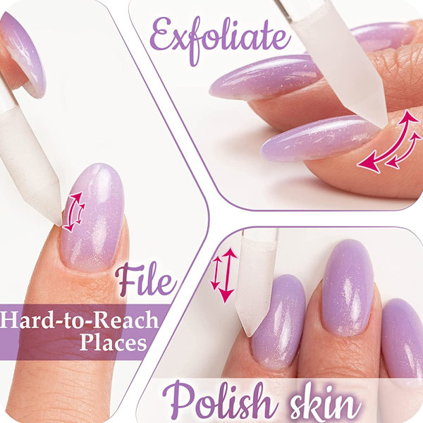 Glas nagelbandsskrapa, nagelfilar manikyrpinne nagelvård,