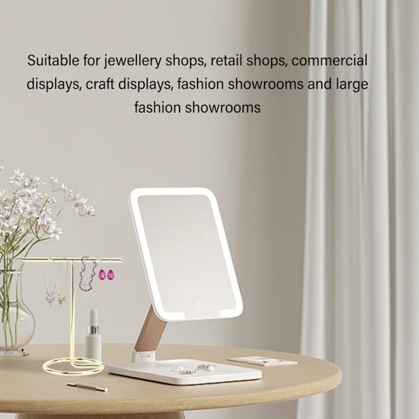 4 st T-formade örhänge displayställ Smyckesdisplayställ Fotorekvisita T-formad slitsad halsbandsställ för butik garderob guld