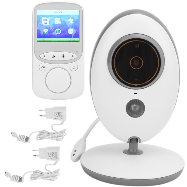 2,4G Digital Trådløs Babyalarm Sikkerhedskamera To-vejs Intercom Babyalarm 100‑240VEU Stikkontakt