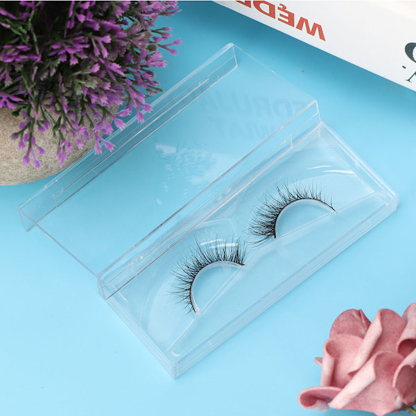 3D Naturliga Mjuka Falska Ögonfransar Förlängning Långa Falska Ögonfransar Makeup Skönhet 3D015
