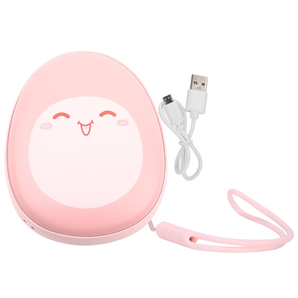 Cartoon Söt Bärbar 4000mAh Powerbank Handvärmare USB Fickvärmare Fox Rosa