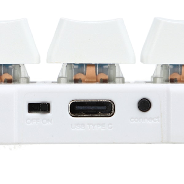 Hvit Mini 3-Tasters Tastatur ABS Bluetooth-Mottaker USB Komfortabel Håndfølelse Programmering LED Spilltastatur for Hjemmet
