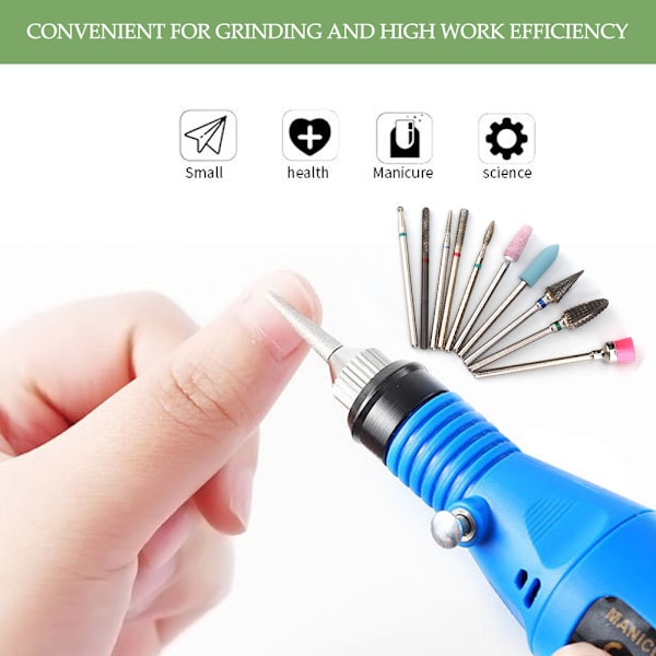 10pcs Nail Drill Bits Kit Manicure Pedicure Nail Polishing Machine Spare Parts AccessoryBH-05