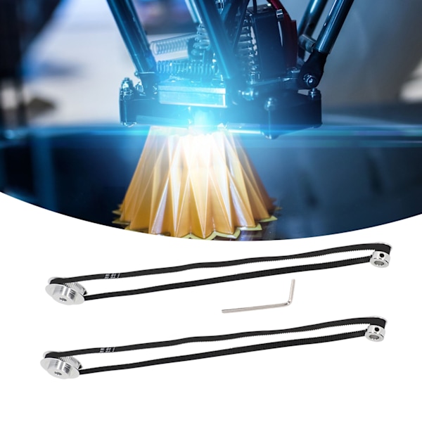 2 Set Synkrona Hjul 20T 60T GT2 Syncroniseringsremspulja för 3D-skrivare CNC-svarv 8mm 8mm Inre Hål